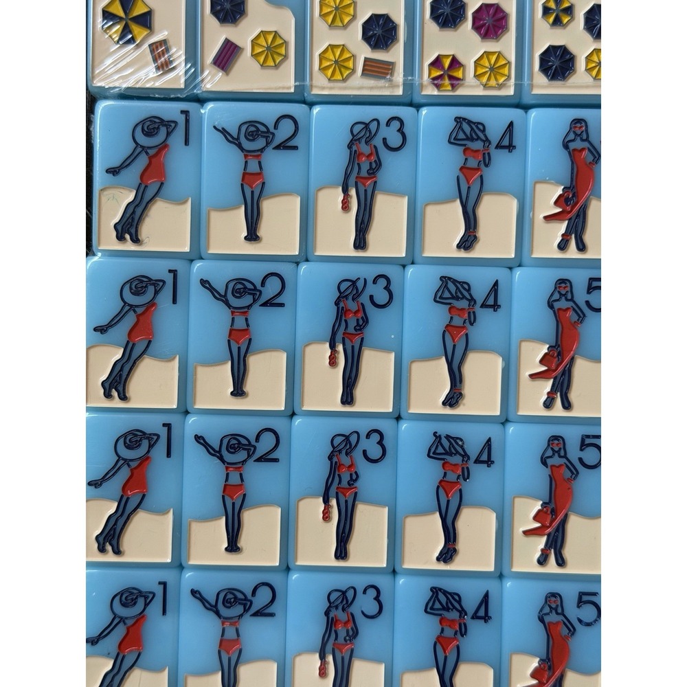 NEW! Beautiful Blue Travel Mahjong Tiles – American 160 Tiles - Riviera Beach - Picture 8 of 16